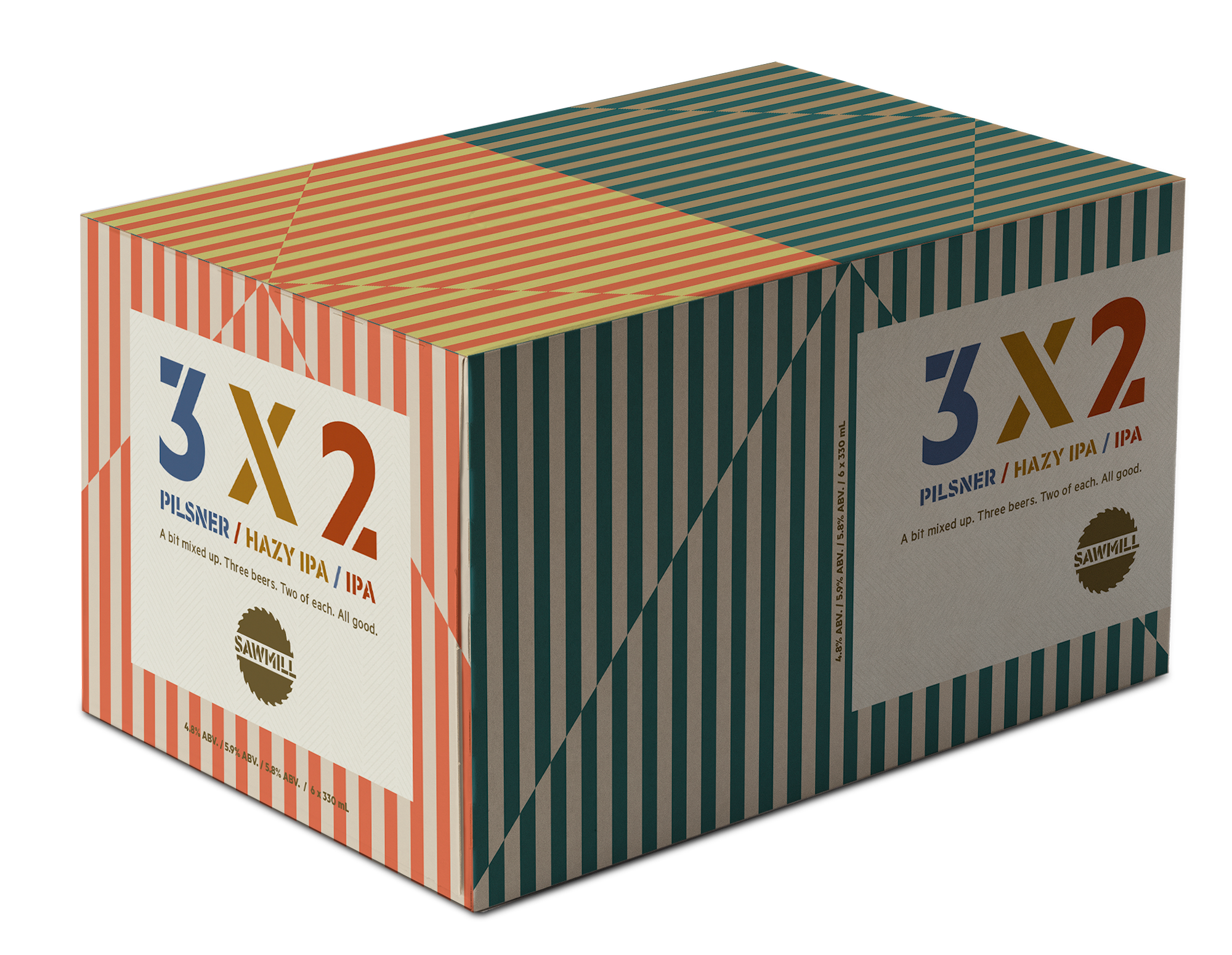 Sawmill Mixed Three by Two 6 Pack Cans 330ml
