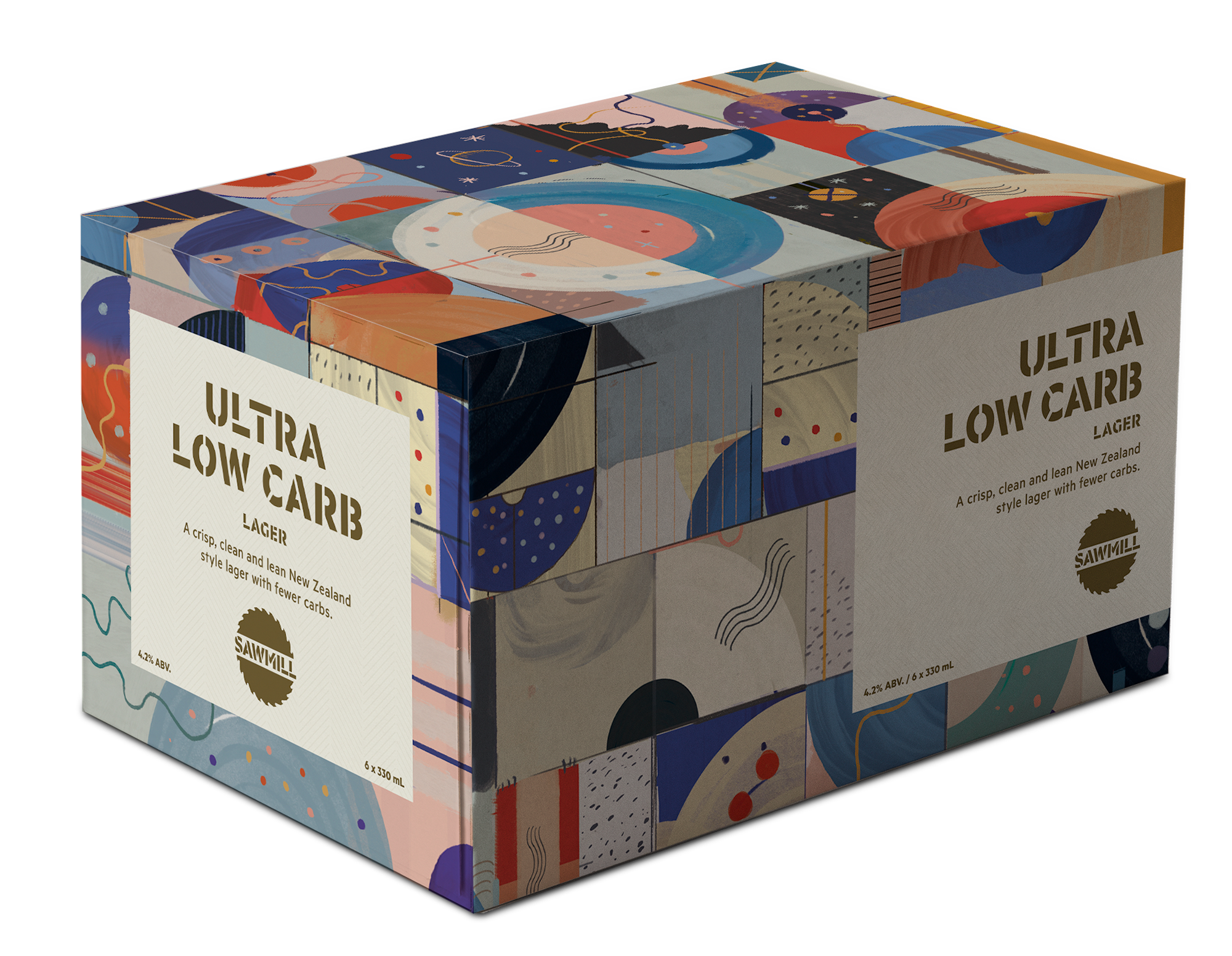 Sawmill Ultra Low Carb Lager 6 Pack Cans 330ml