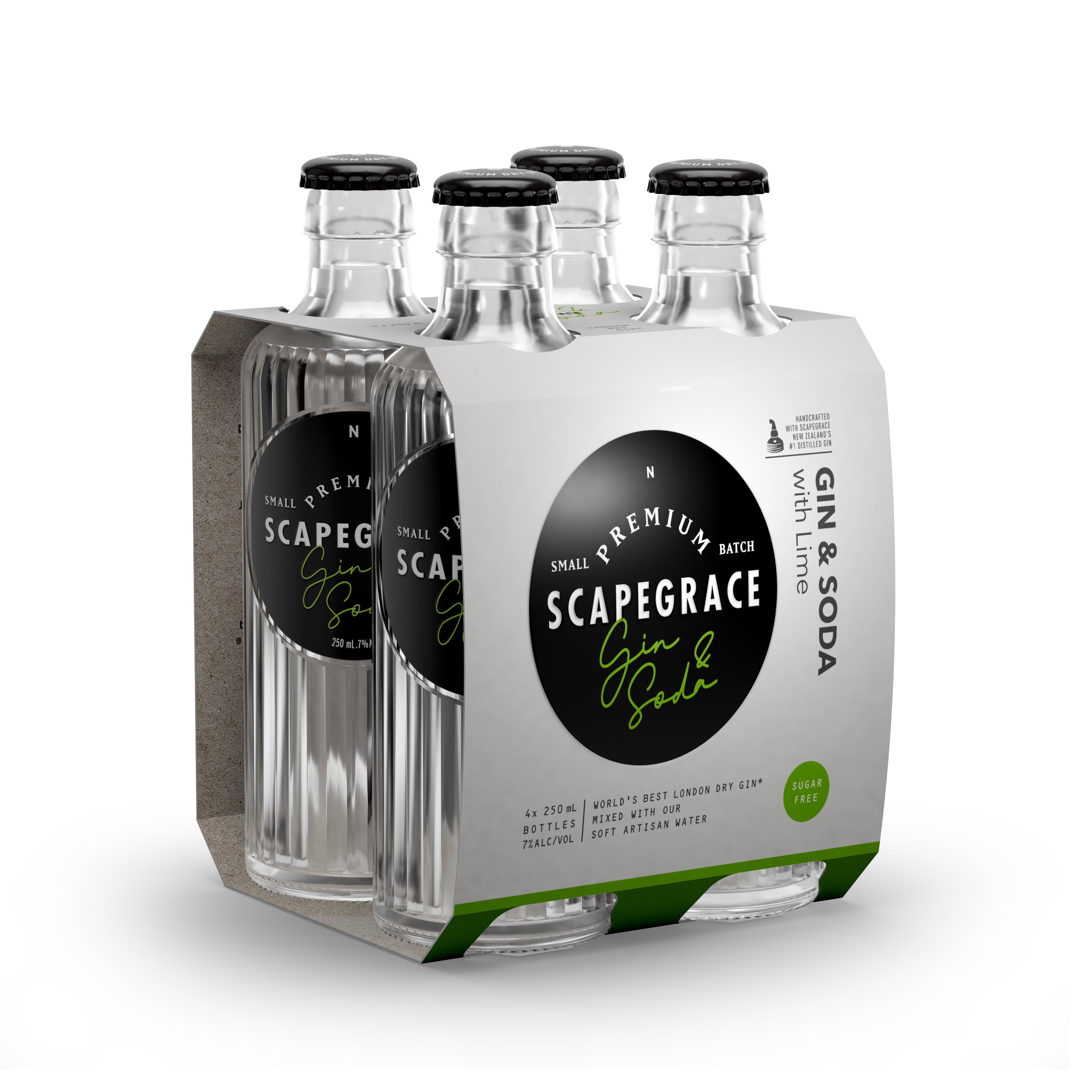Scapegrace Gin & Soda with Lime 6% 4 Pack Bottles 250ml