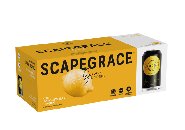 Scapegrace Gin & Tonic 5% 10 Pack Cans 330ml