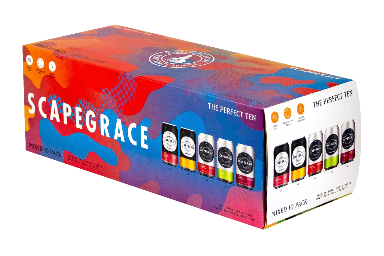 Scapegrace Perfect Mix 5% 10 Pack Cans 330ml