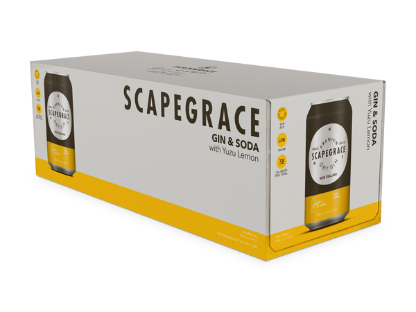 Scapegrace Premium Gin & Yuzu Lemon 5% 10 Pack Cans 330ml