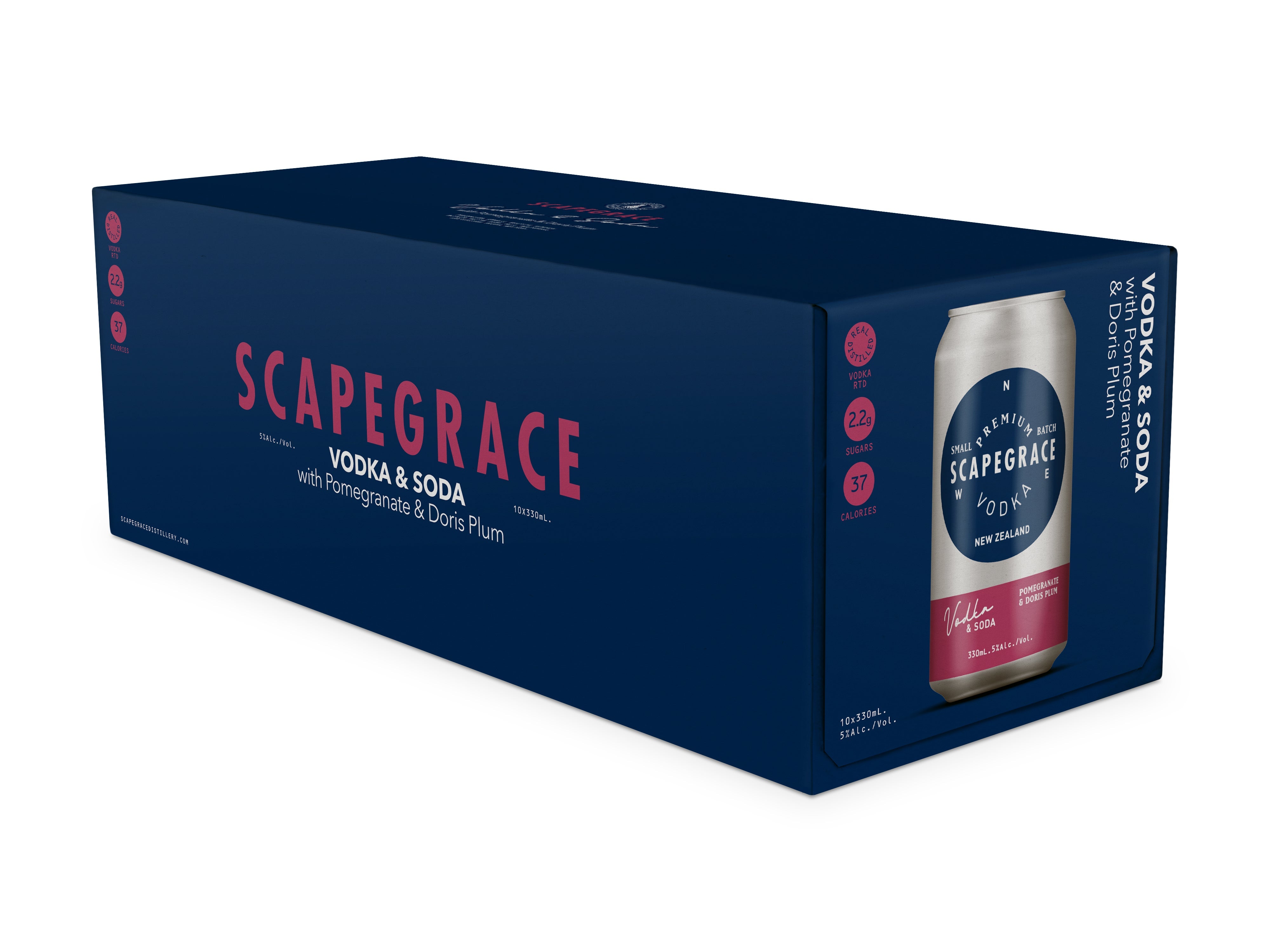 Scapegrace Vodka Pomegranate & Plum 5% 10 Pack Cans 330ml