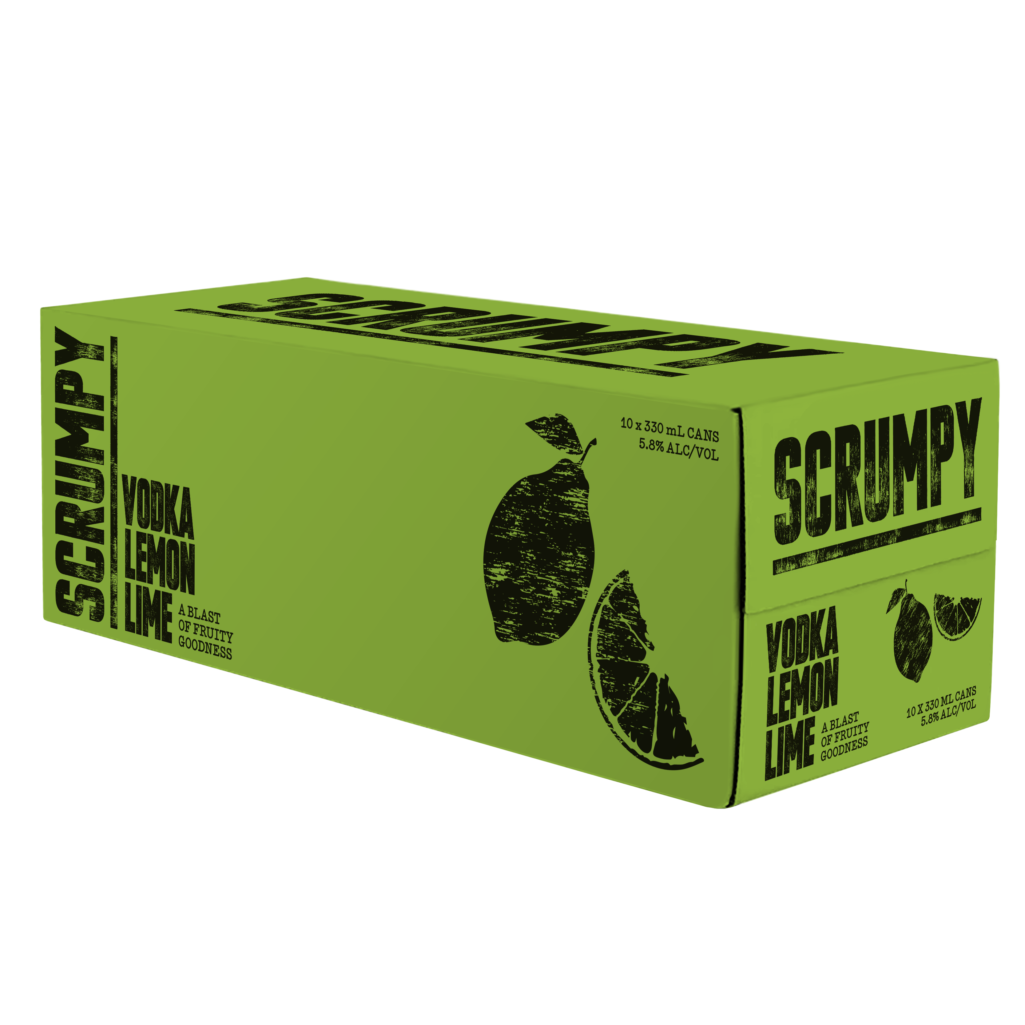 Scrumpy Lemon Lime Vodka 5.8% 10 Pack Cans 330ml