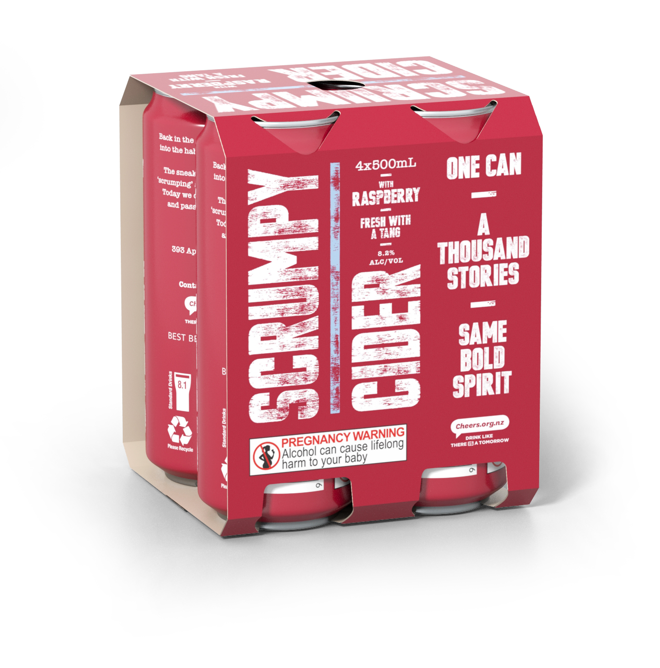 Scrumpy Raspberry Cider 4 Pack Cans 500ml