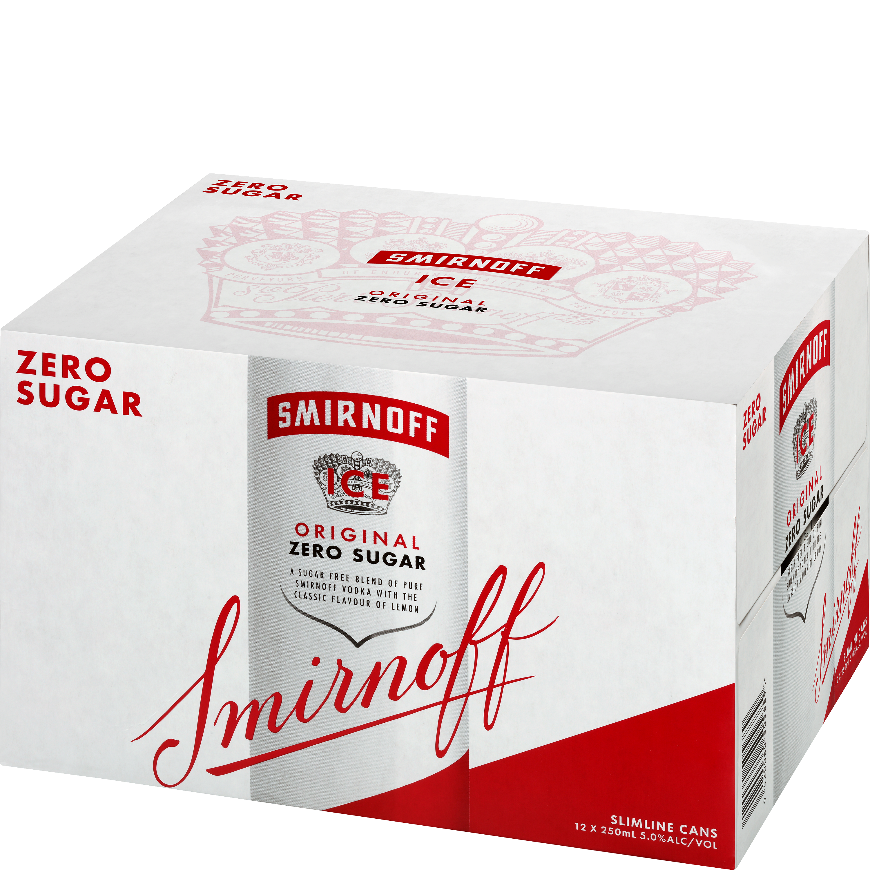 Smirnoff Ice Original Zero Sugar 5% 12 Pack Cans 250ml