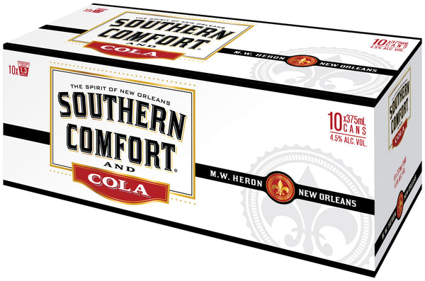 Southern Comfort & Cola 4.5% 10 Pack Cans 375ml