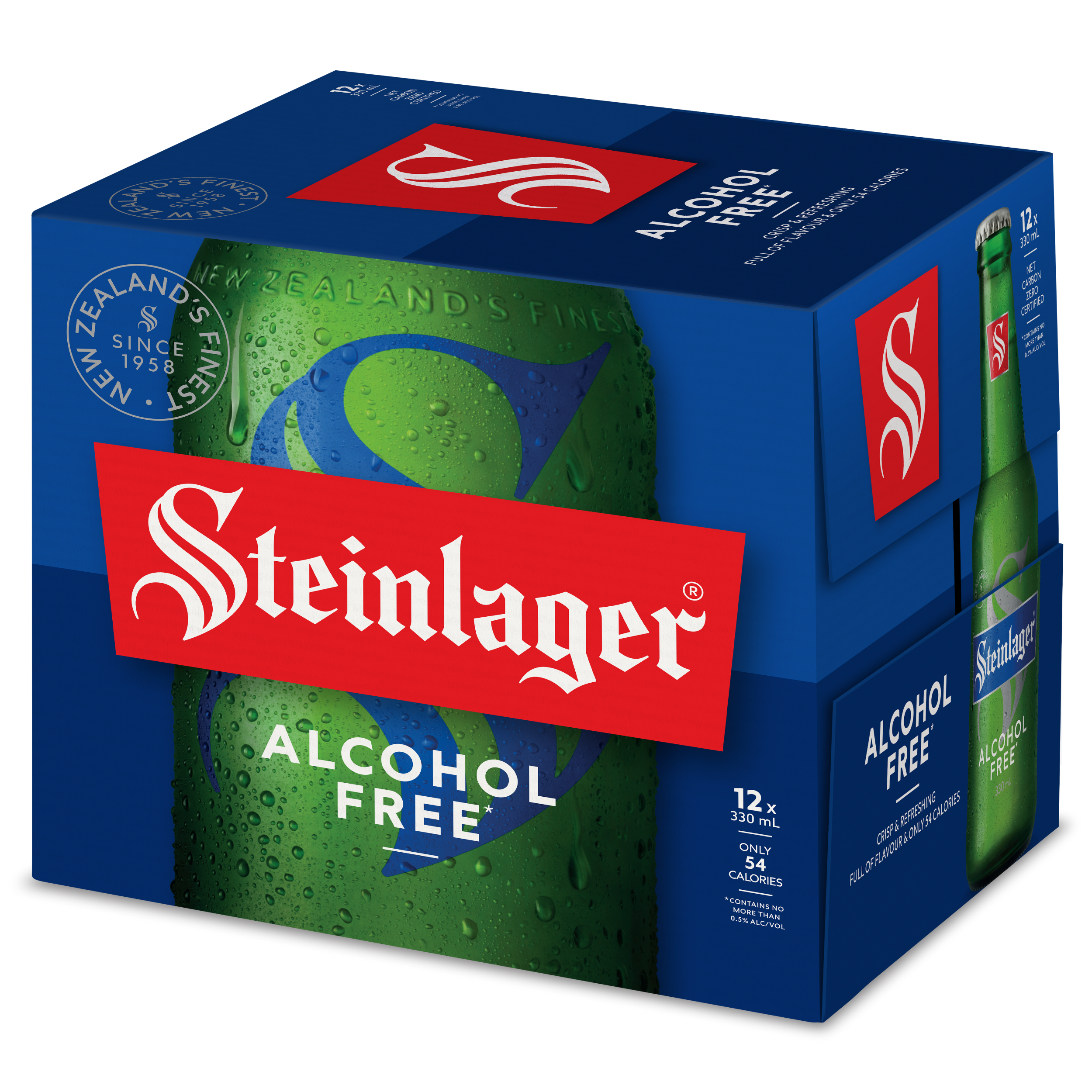 Steinlager Alcohol Free 12 Pack Bottles 330ml