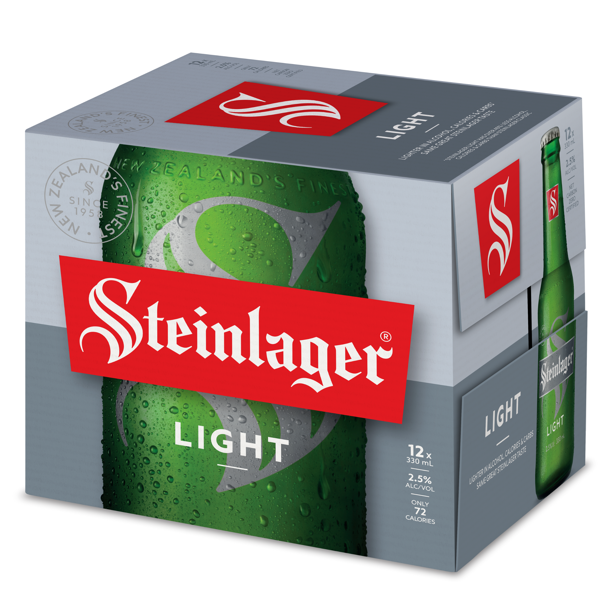 Steinlager Light 12 Pack Bottles 330ml