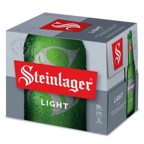 Steinlager Light 12 Pack Bottles 330ml