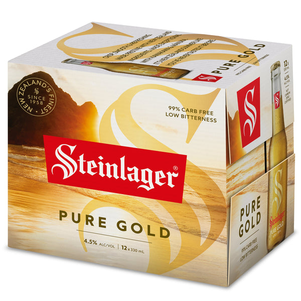 Steinlager Pure Gold 12 Pack Bottles 330ml