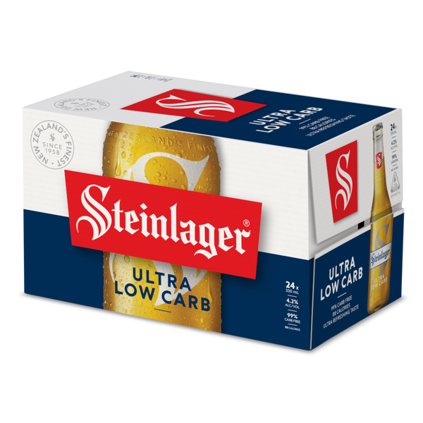Steinlager Ultra Low Carb 24 Pack Bottles 330ml