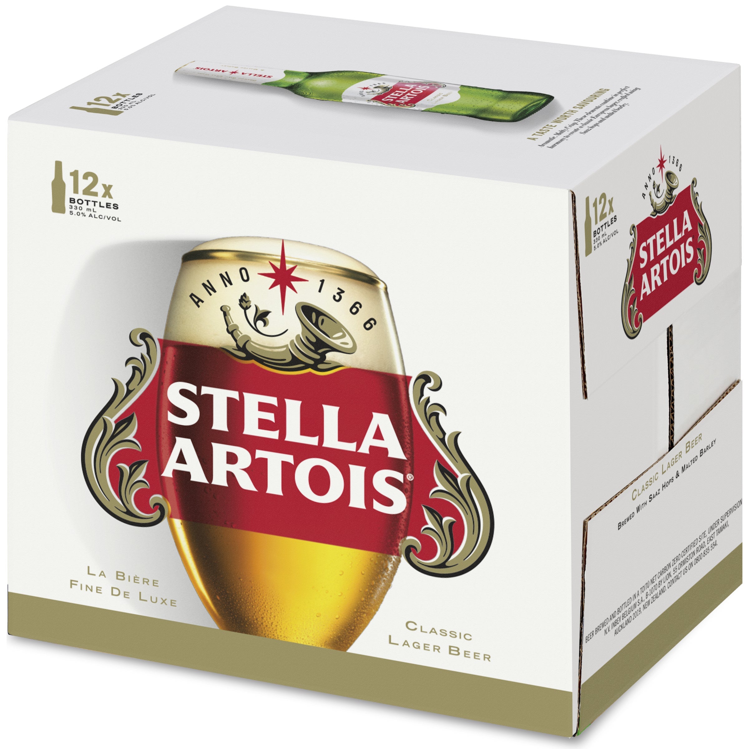 Stella Artois 12 Pack Bottles 330ml