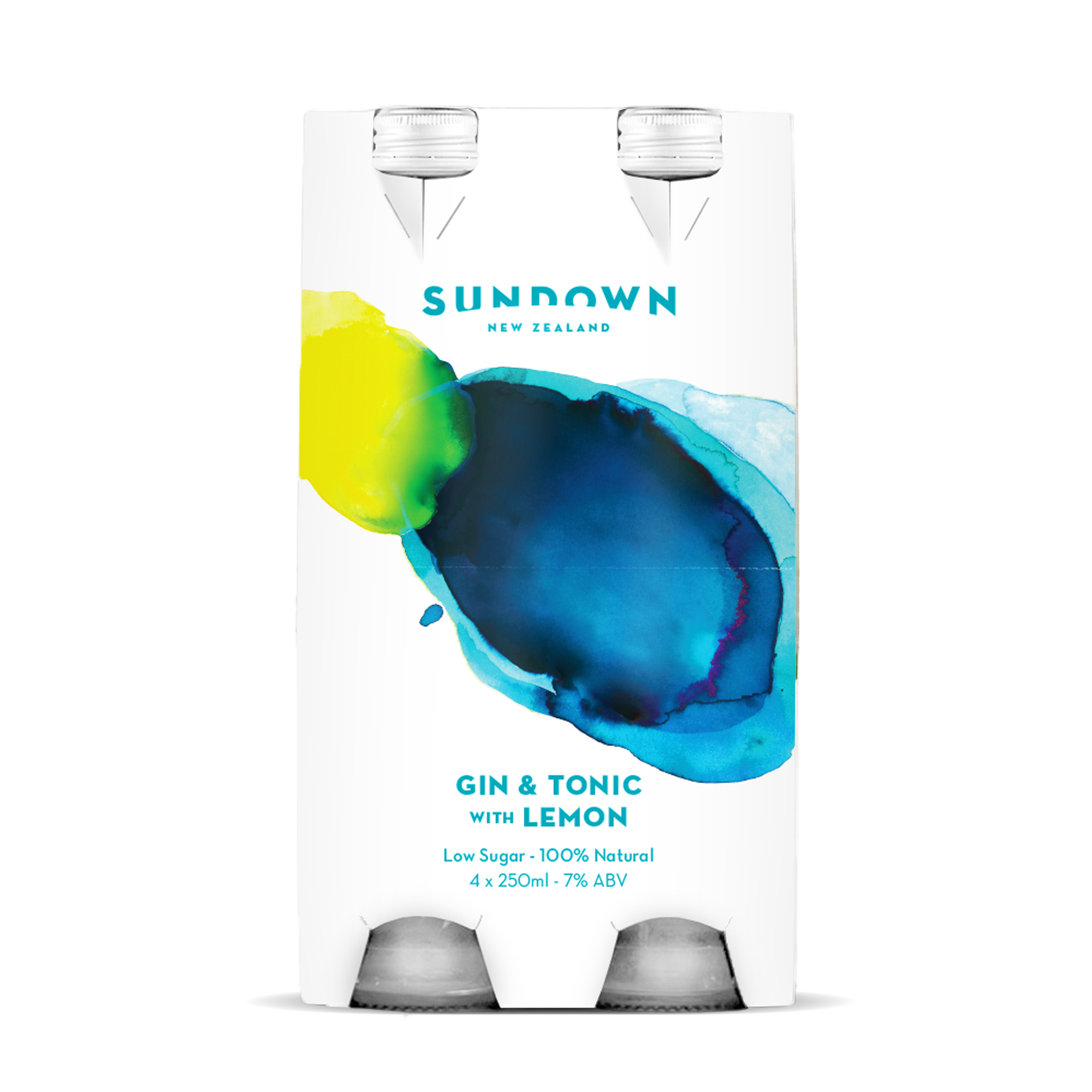 Sundown Gin & Tonic With Lemon 7% 4 Pack Bottles 250ml