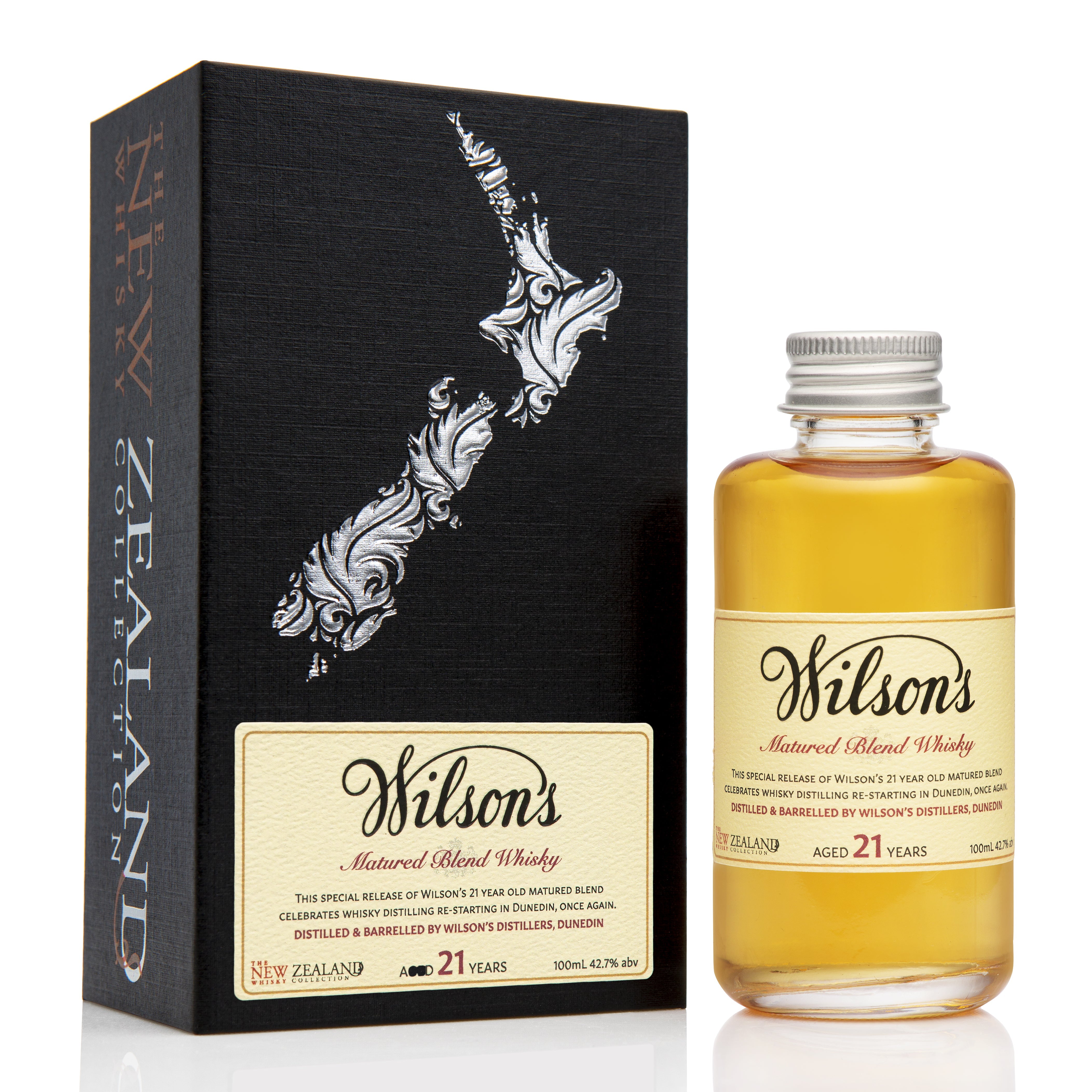 The NZ Whisky Collection Wilsons Matured Blend 21YO 100ml