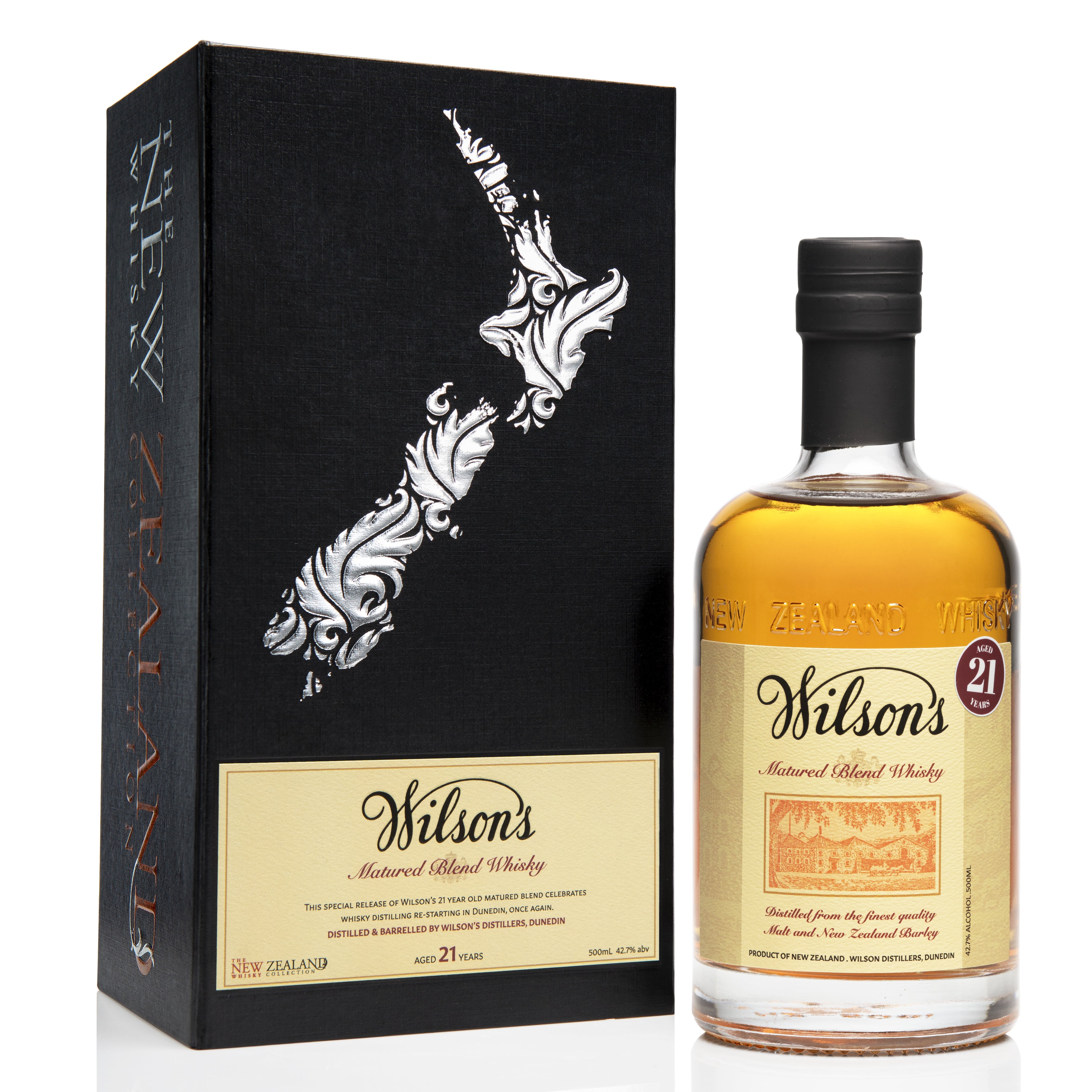 The NZ Whisky Collection Wilsons Matured Blend 21YO 500ml