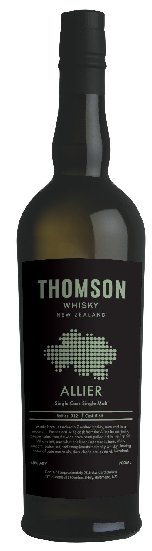 Thomson Whisky Allier Limited Edition Single Malt Single Cask 700ml