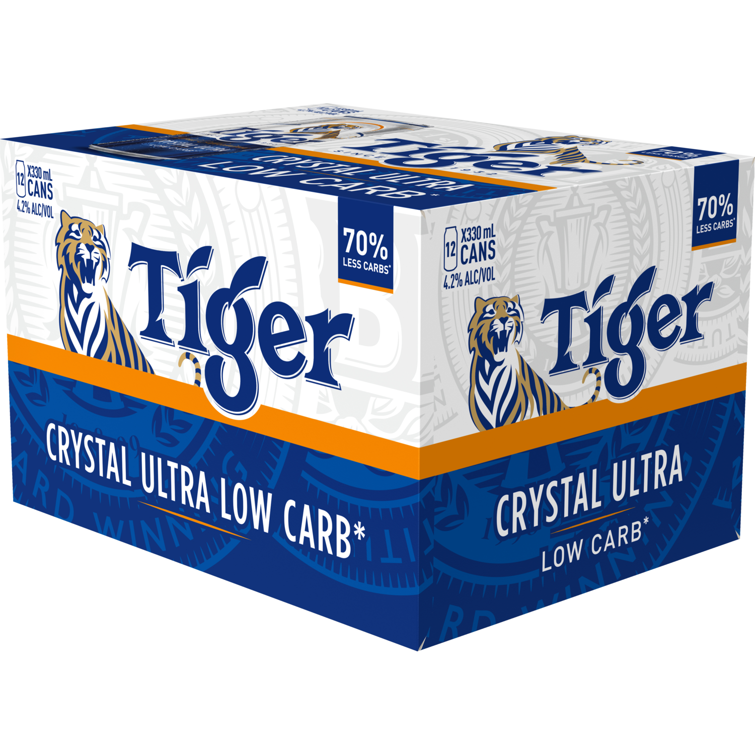 Tiger Crystal Ultra Low Carb Sleek 12 Pack Cans 330ml