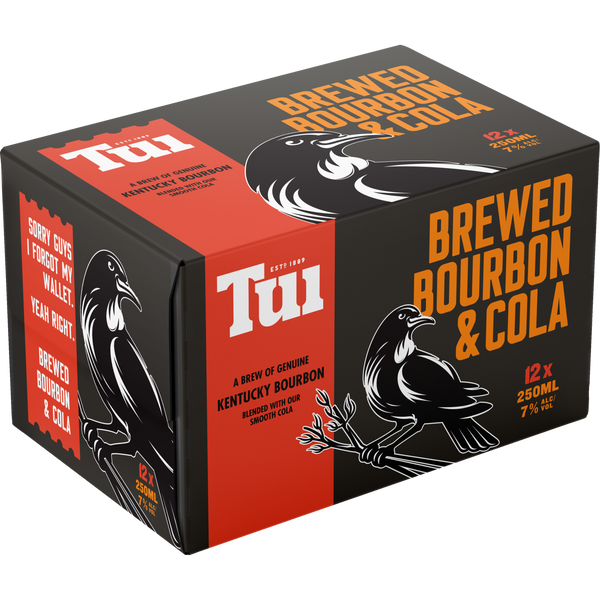 Tui Bourbon & Cola 7% 12 Pack Cans 250ml