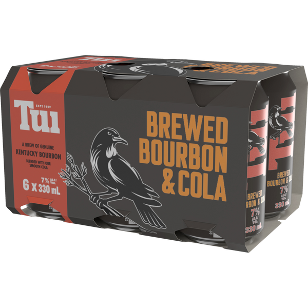 Tui Bourbon & Cola 7% 6 Pack Cans 330ml