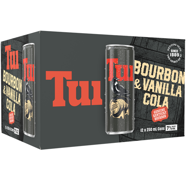 Tui Bourbon & Vanilla Cola 7% 12 Pack Cans 250ml