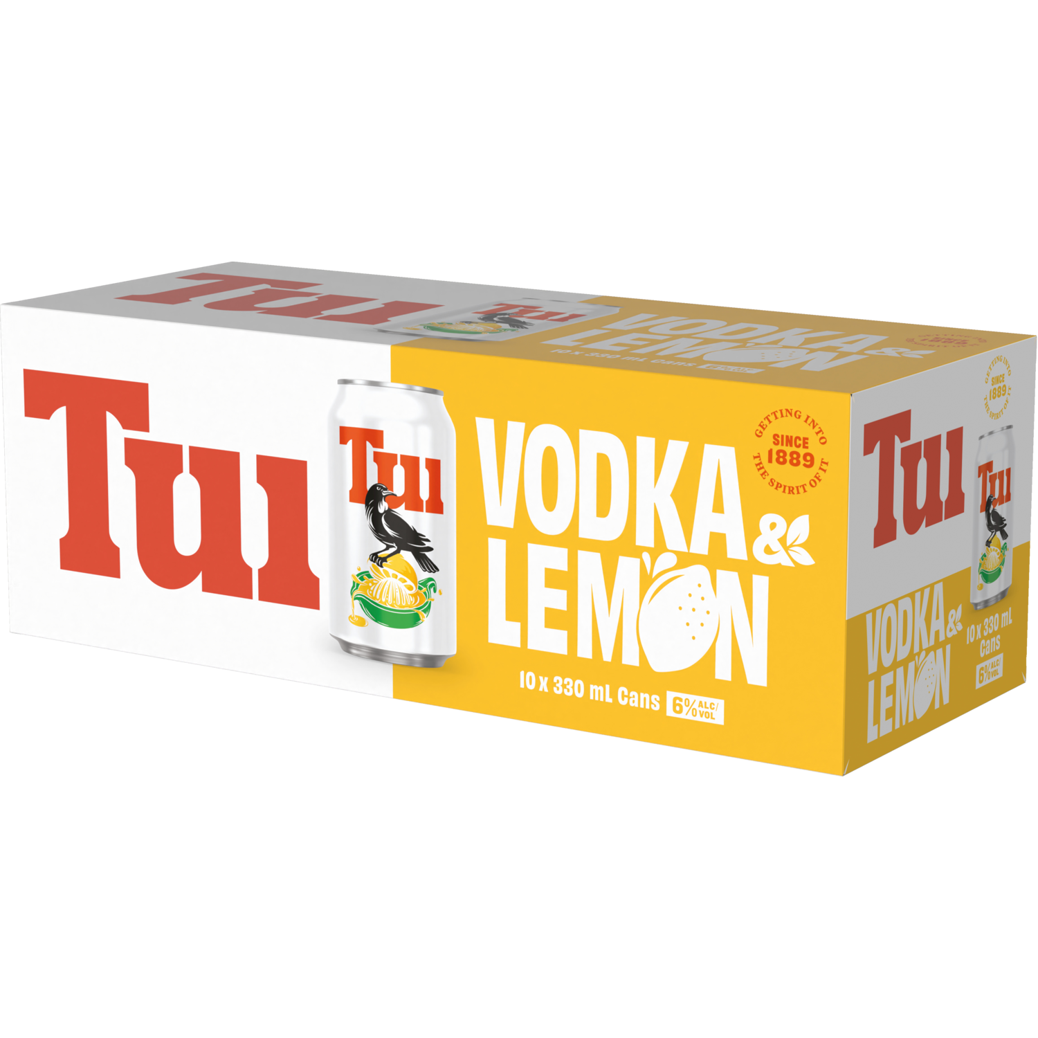 Tui Vodka & Lemon 6% 10 Pack Cans 330ml