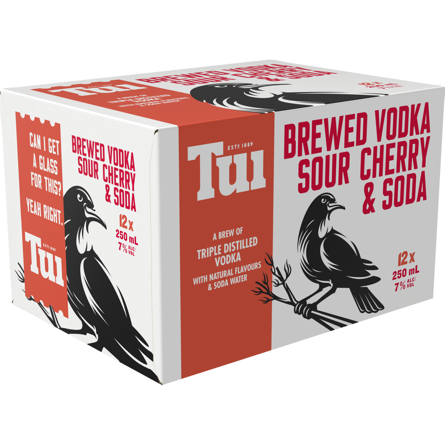 Tui Vodka Sour Cherry & Soda 7% 12 Pack Cans 250ml