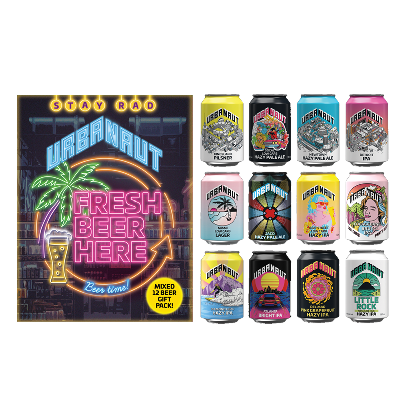 Urbanaut Mixed Beer Gift Pack 12 Pack Cans 330ml