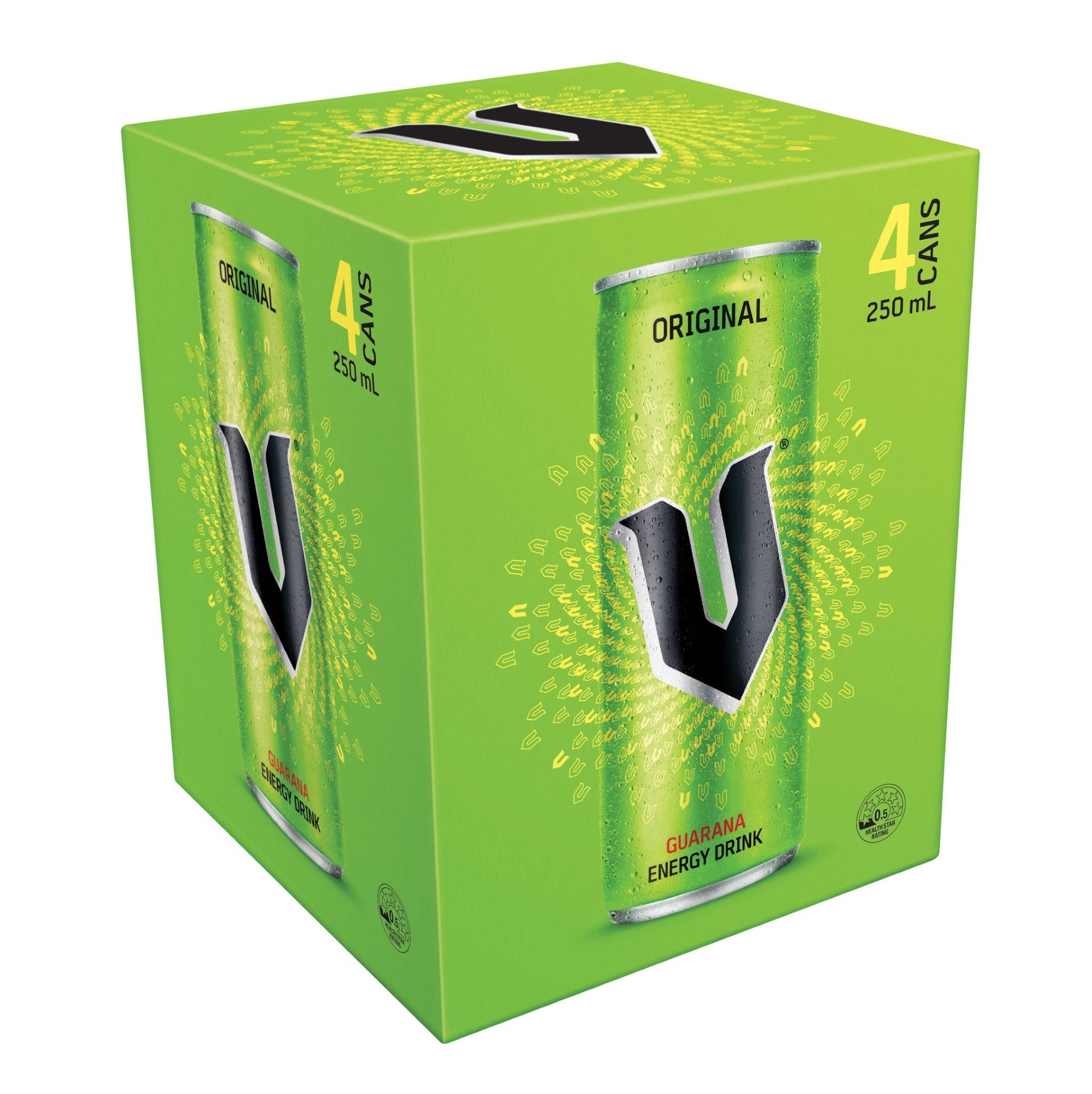V Energy Drink 4 Pack Cans 250ml