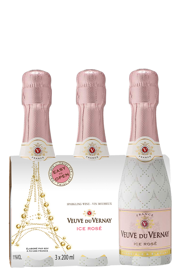 Veuve du Vernay Ice Rose 3 Pack Bottles 200ml