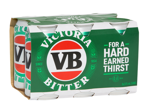 Victoria Bitter 6 Pack Cans 375ml