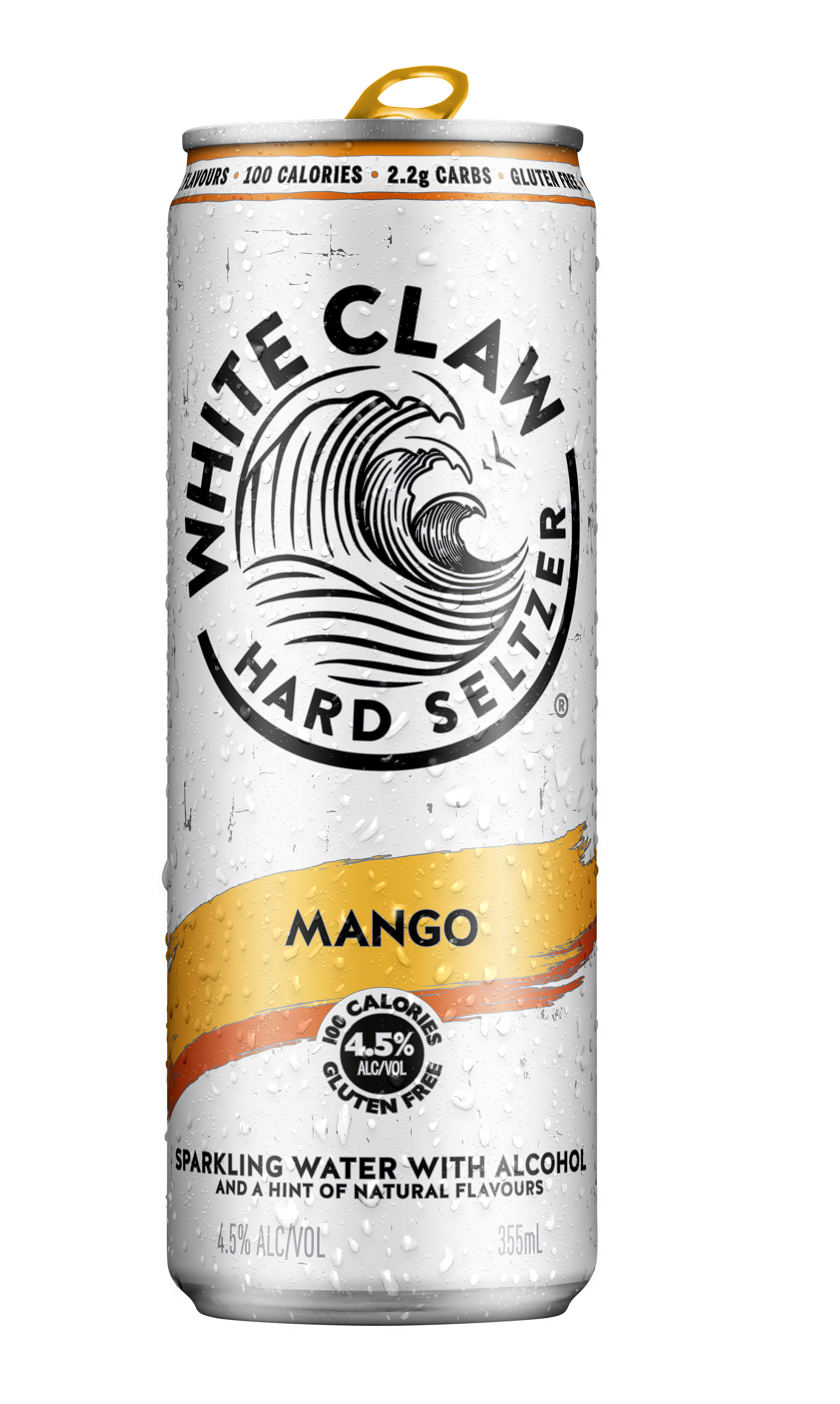 White Claw Natural Mango 4.5% 4 Pack Cans 355ml