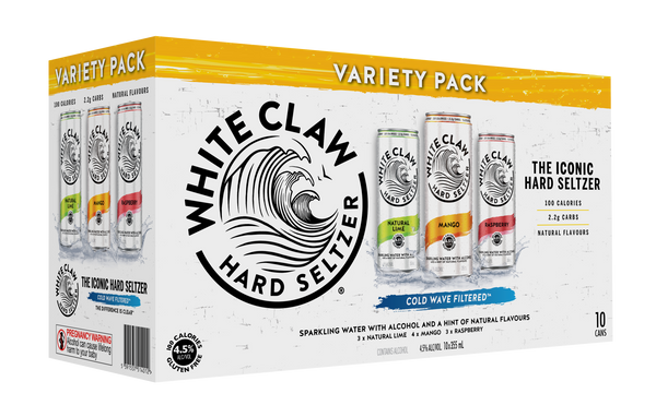 White Claw Variety 4.5% 10 Pack Cans 355ml