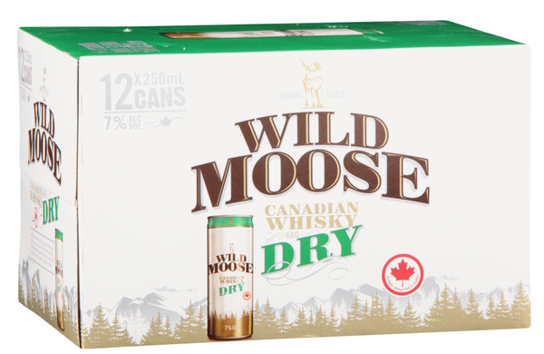 Wild Moose & Dry 7% 12 Pack Cans 250ml