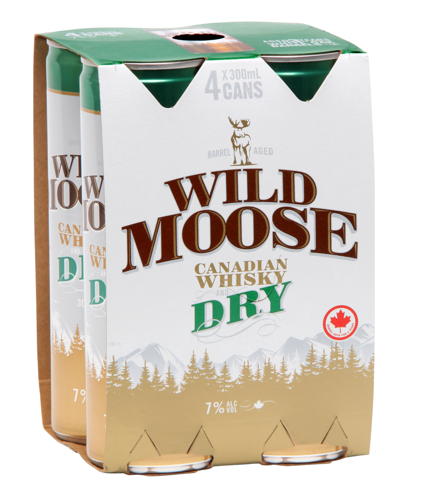 Wild Moose & Dry 7% 4 Pack Cans 300ml