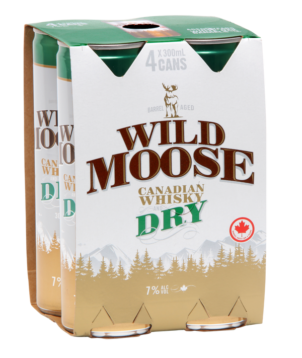 Wild Moose & Dry 7% 4 Pack Cans 300ml