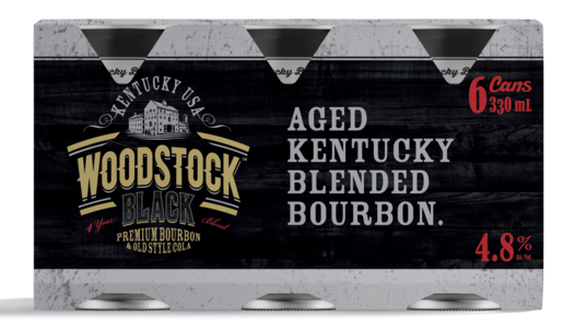 Woodstock Black 4.8% 6 Pack Cans 330ml