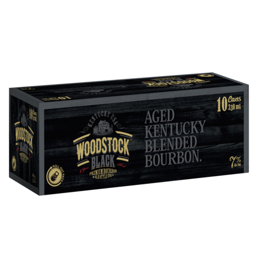 Woodstock Black Bourbon & Cola 7% 10 Pack Cans 330ml