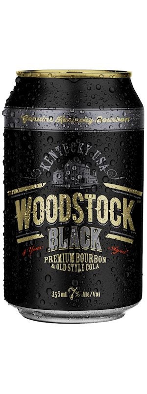 Woodstock Black Bourbon & Cola 7% 4 Pack Cans 330ml