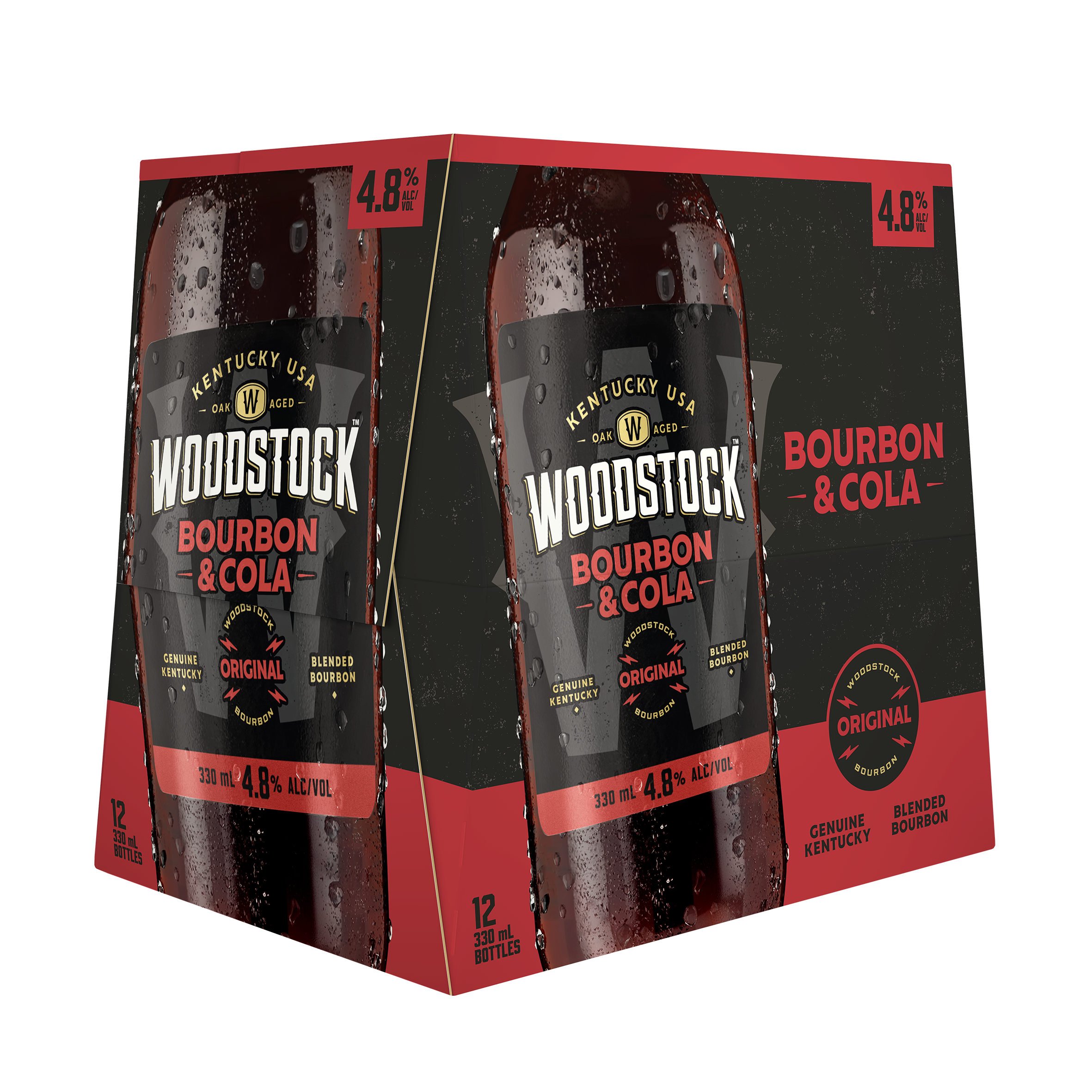 Woodstock & Cola 4.8% 12 Pack Bottles 330ml
