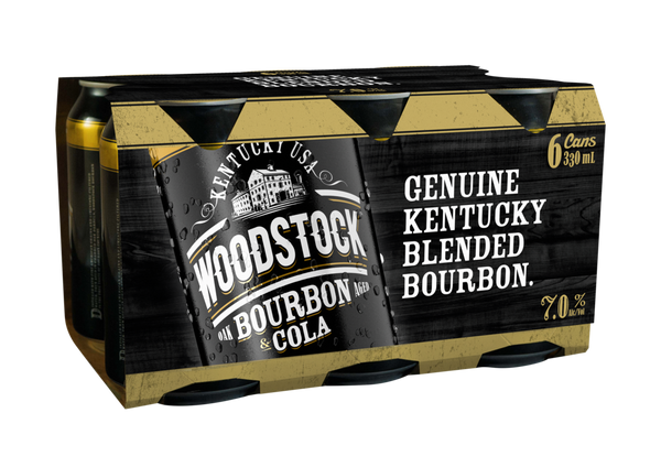 Woodstock & Cola 7% 6 Pack Cans 330ml
