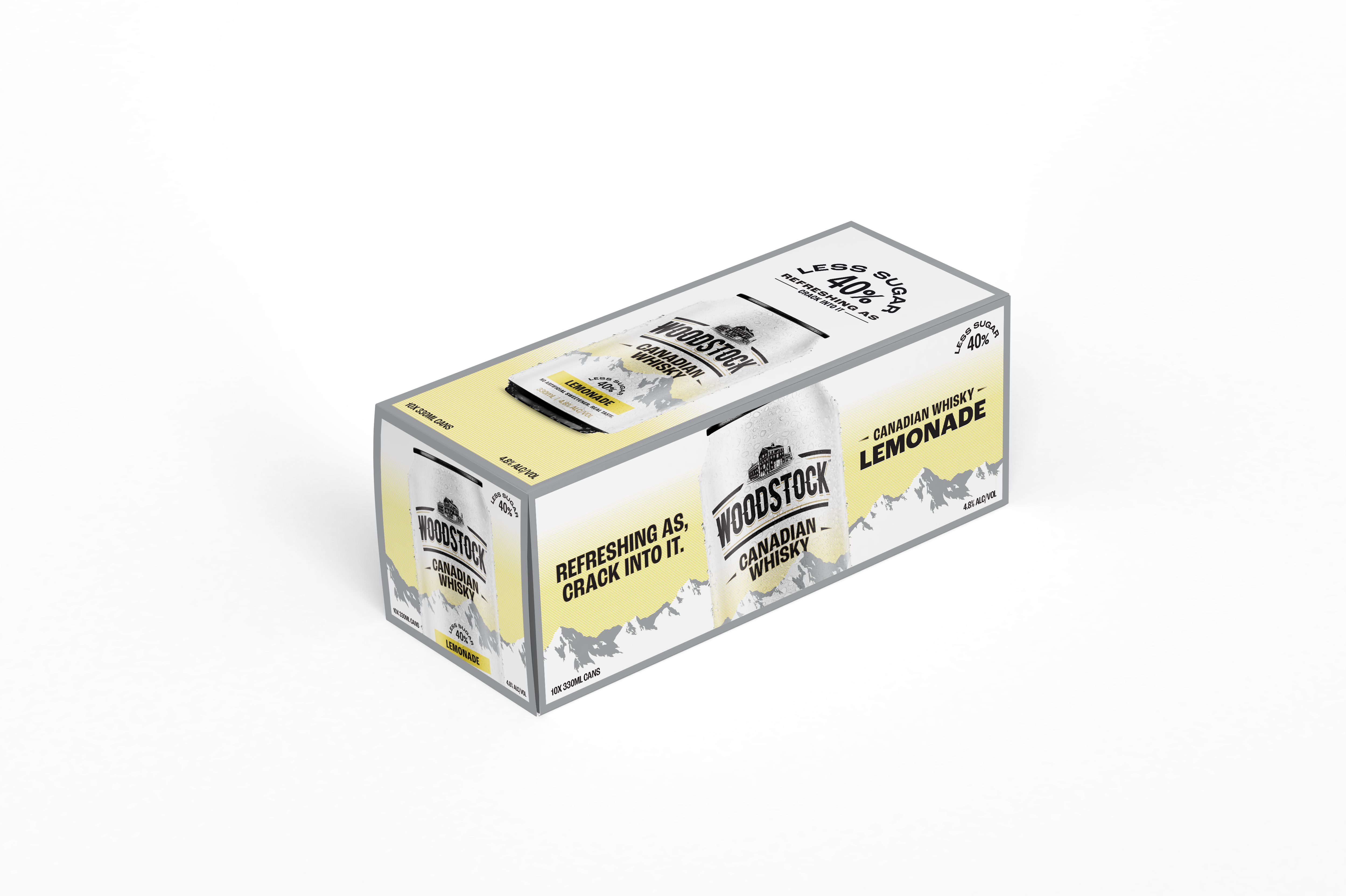 Woodstock Whiskey & Lemonade 4.8% 10 Pack Cans 330ml