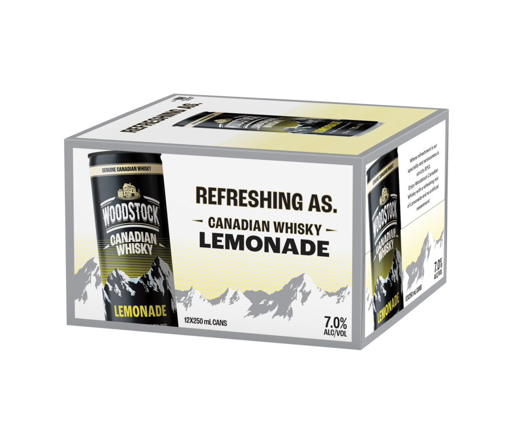 Woodstock Whiskey & Lemonade 7% 12 Pack Cans 250ml