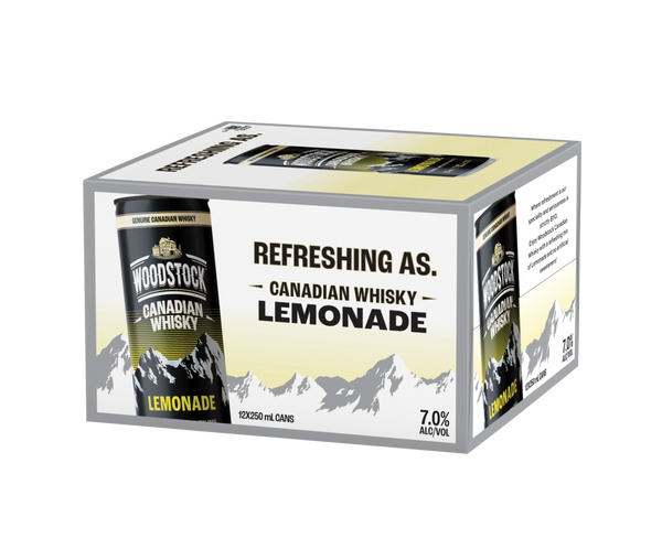 Woodstock Whiskey & Lemonade 7% 12 Pack Cans 250ml