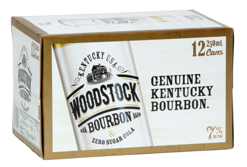 Woodstock & Zero Sugar Cola 7% 12 Pack Cans 250ml