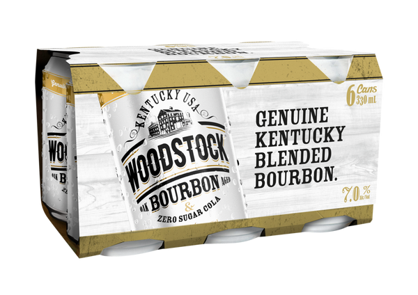Woodstock & Zero Sugar Cola 7% 6 Pack Cans 330ml