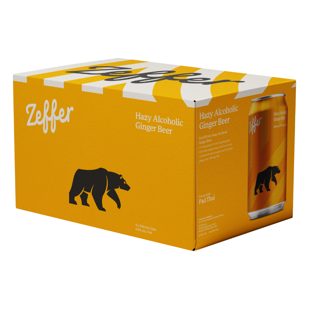 Zeffer Hazy Alcoholic Ginger Beer 6 Pack Cans 330ml