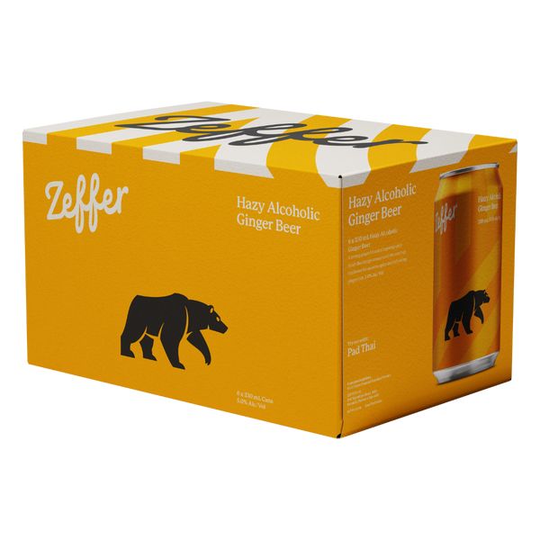 Zeffer Hazy Alcoholic Ginger Beer 6 Pack Cans 330ml