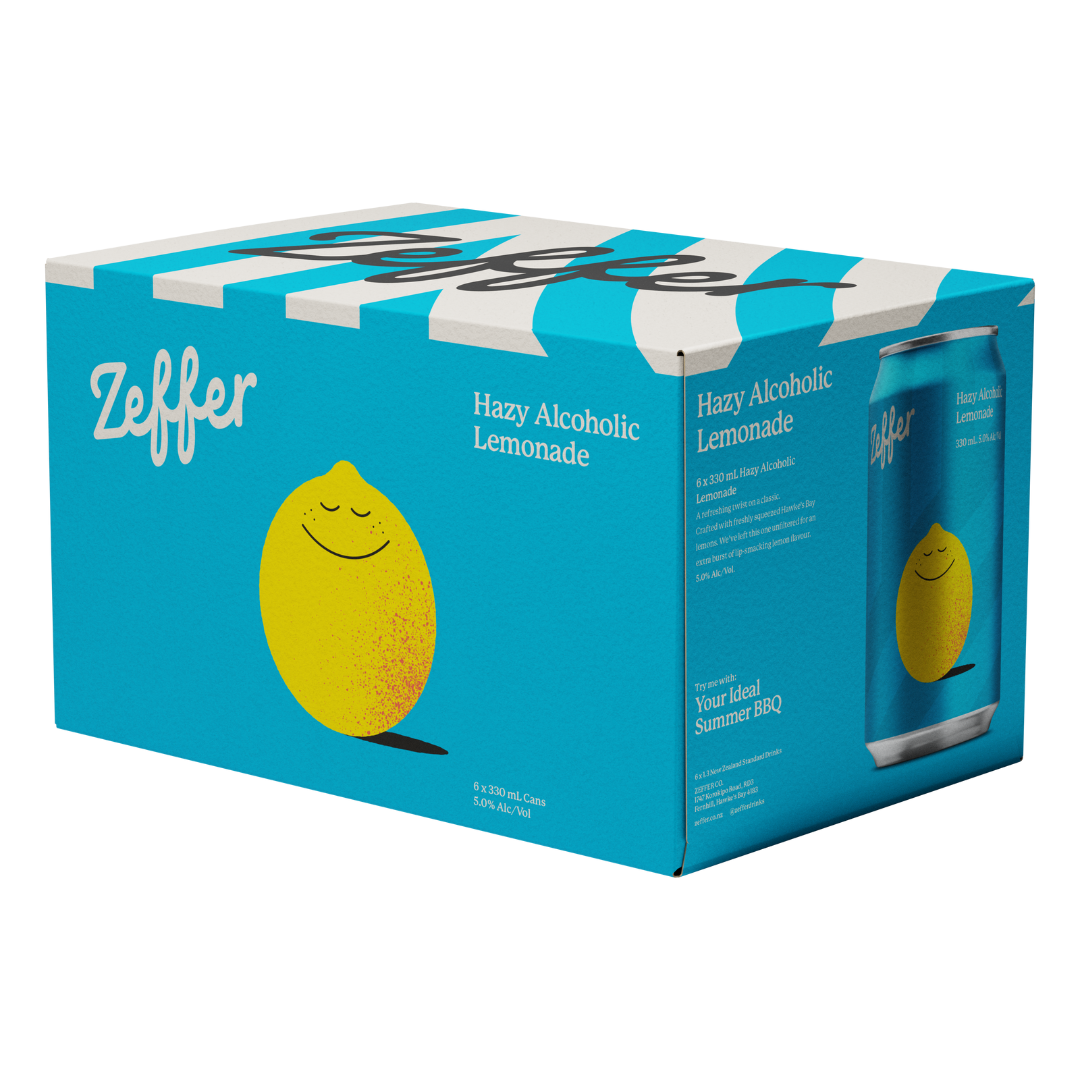 Zeffer Hazy Alcoholic Lemonade 5% 6 Pack Cans 330ml