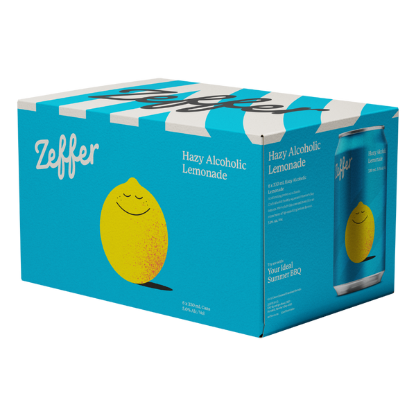 Zeffer Hazy Alcoholic Lemonade 5% 6 Pack Cans 330ml